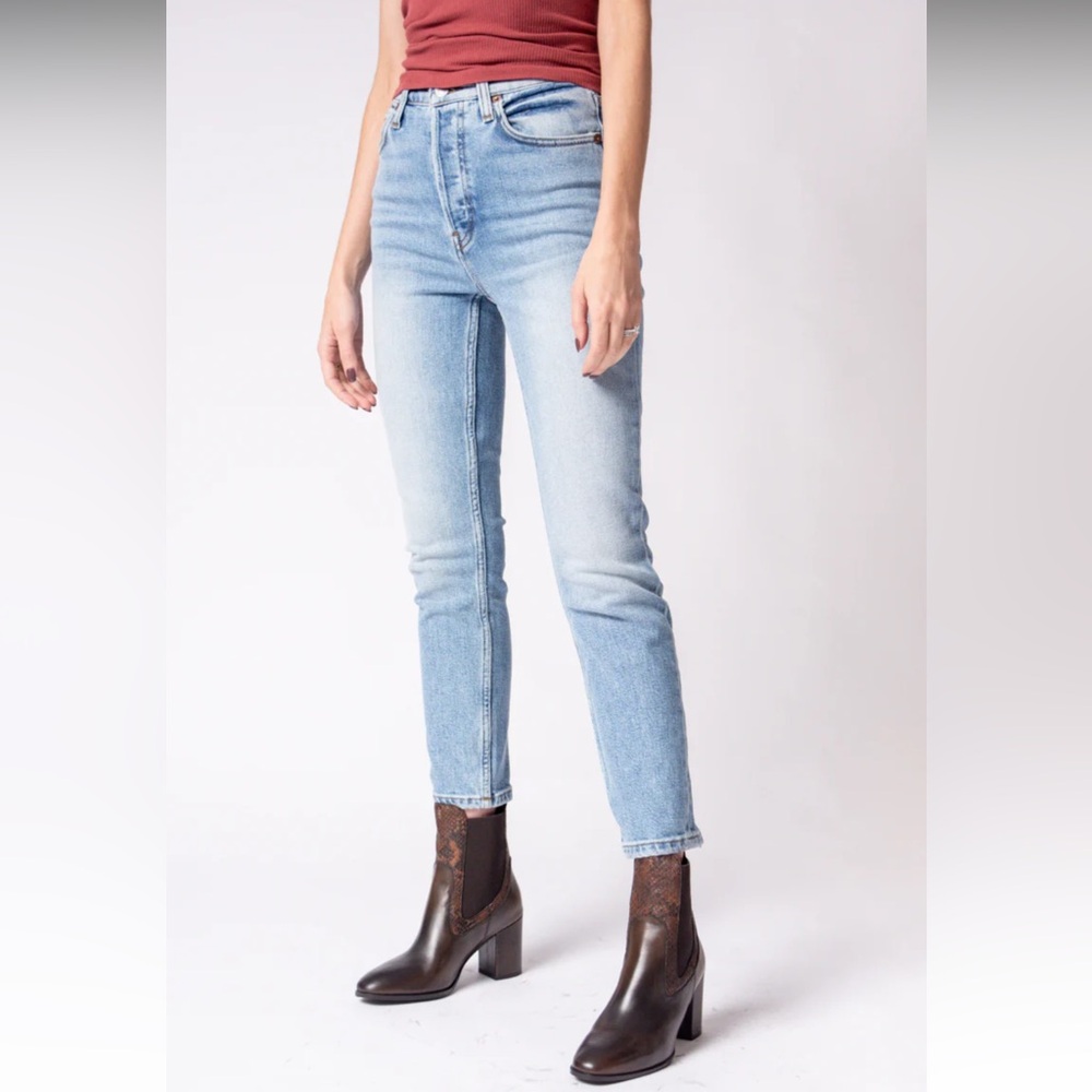 RE/DONE 90s Ankle Crop Jeans in Hazey Indigo Size 26